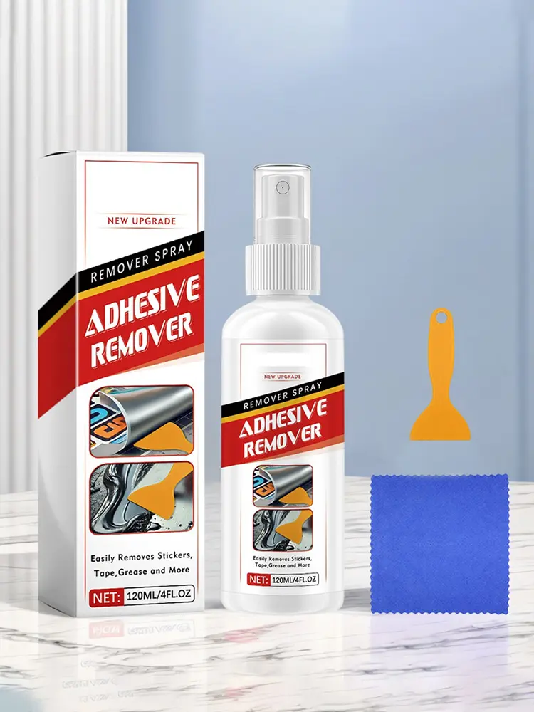 Surface-Safe Glue Remover with Plastic Scraper Decal Remover Car Sticker Remover Spray for Gum Spray Paint Asphalt