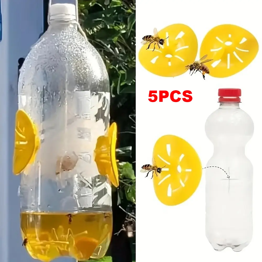5Pcs Flying Insects Funnel Trap Reusable Flower Shape Bee Hornet Killer Garden Outdoor Pest Control Tool Gardening Equipment