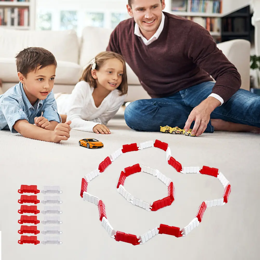 RC Car Field Fence Set RC Car Racing Track Runway Racetrack Mini Traffic Road Block Toy for 1/14 1/16 1/18 1/24 1/28 Mini RC Car