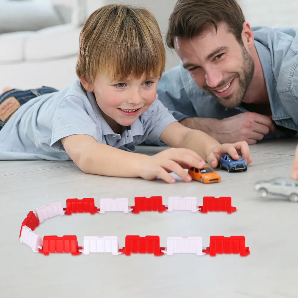 RC Car Field Fence Set RC Car Racing Track Runway Racetrack Mini Traffic Road Block Toy for 1/14 1/16 1/18 1/24 1/28 Mini RC Car