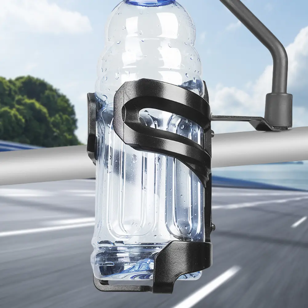 Drinking Cup Bracket Detachable Motorcycle Stand Mount Riding Mirror Handlebar Water Bottle Cup Holder Cycling Accessories
