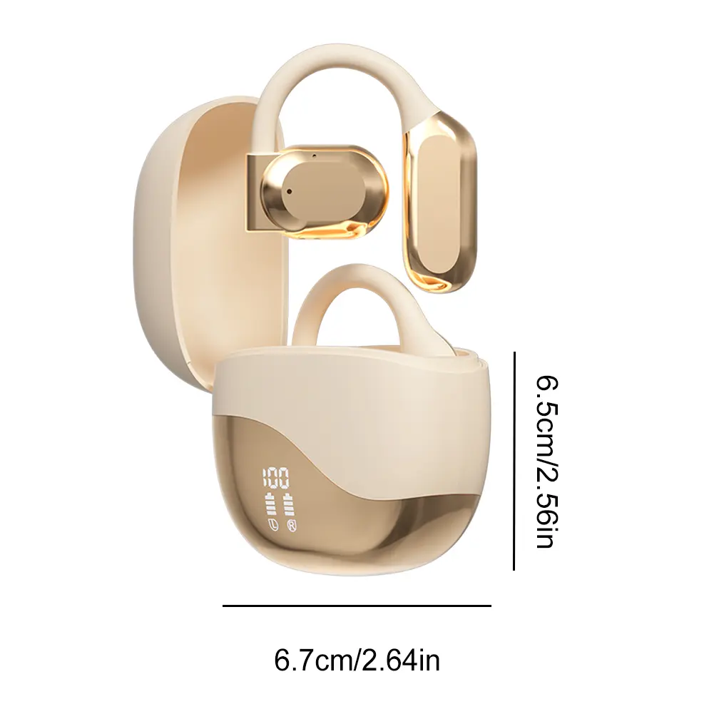 Intelligent Translator Earbuds Bluetooth-Compatible 5.4 Noise Cancelling Smart Voice Translator Ear Hook Translation Earphones