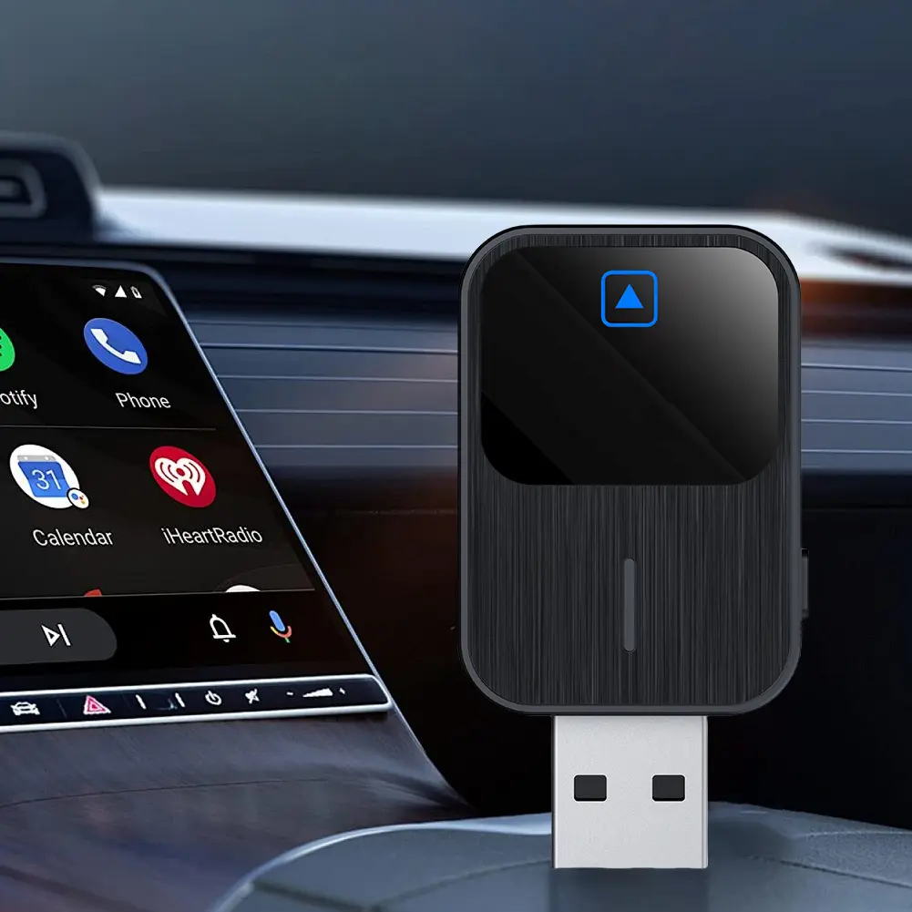 Wireless Android Auto & CarPlay 2 in 1 Dongle Plug and Play AI Box USB-C/USB Auto Connect for OEM Wired Carplay Android Auto Car