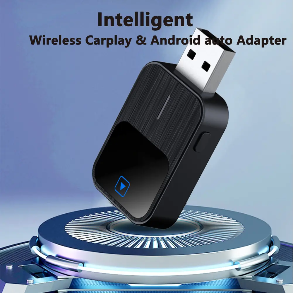 Wireless Android Auto & CarPlay 2 in 1 Dongle Plug and Play AI Box USB-C/USB Auto Connect for OEM Wired Carplay Android Auto Car