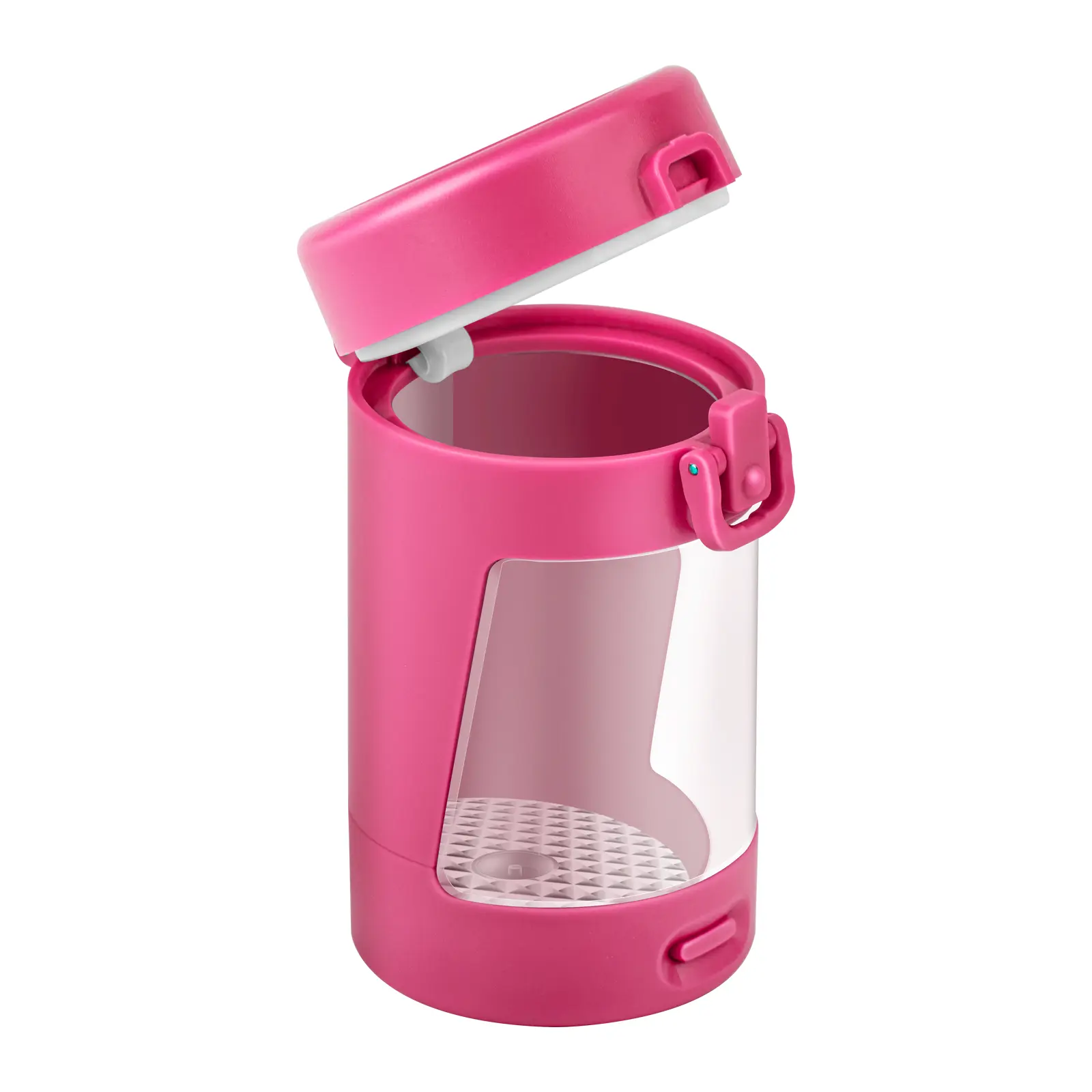 LED Lights Storage Container USB Rechargeable 50ml Sealed Box Moisture-proof Herb Container with Magnifying Lid Fathers Day Gift