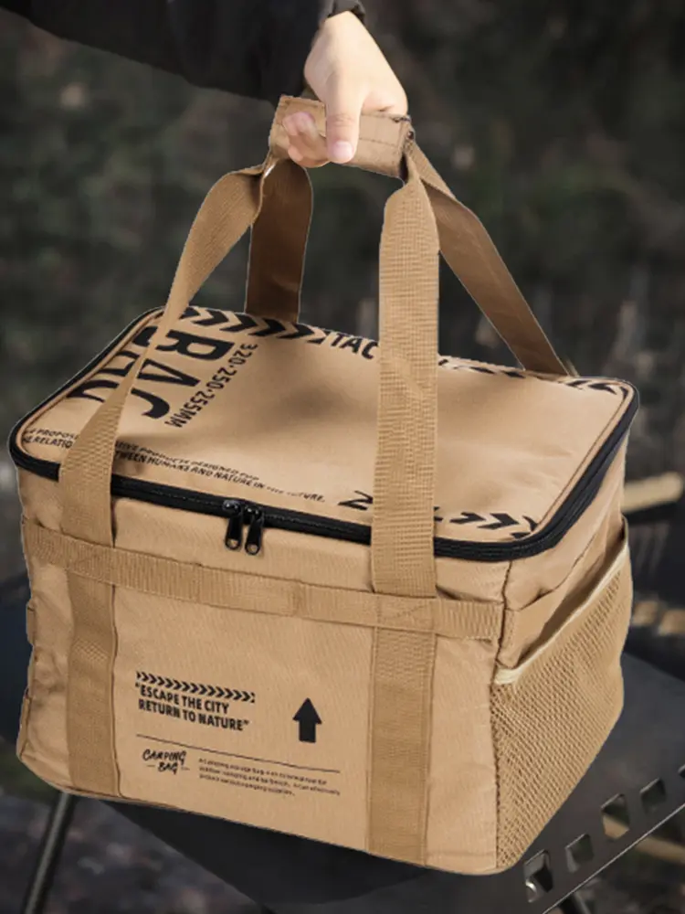 20 L Picnic Bag Outdoor Camping Organizers Large Capacity Storage Bag for Beach Picnic Road Trip Travel for Family Activities