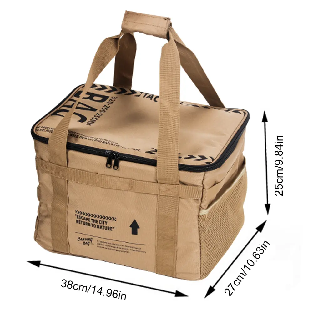 20 L Picnic Bag Outdoor Camping Organizers Large Capacity Storage Bag for Beach Picnic Road Trip Travel for Family Activities