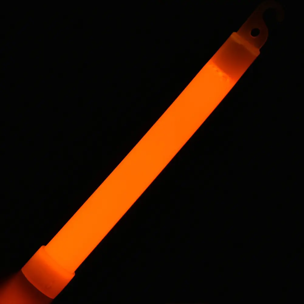 10pcs Camping Glow Sticks Waterproof 6 Inch Concert Party Light Stick with Hook Non-toxic Hiking Camping Equipment