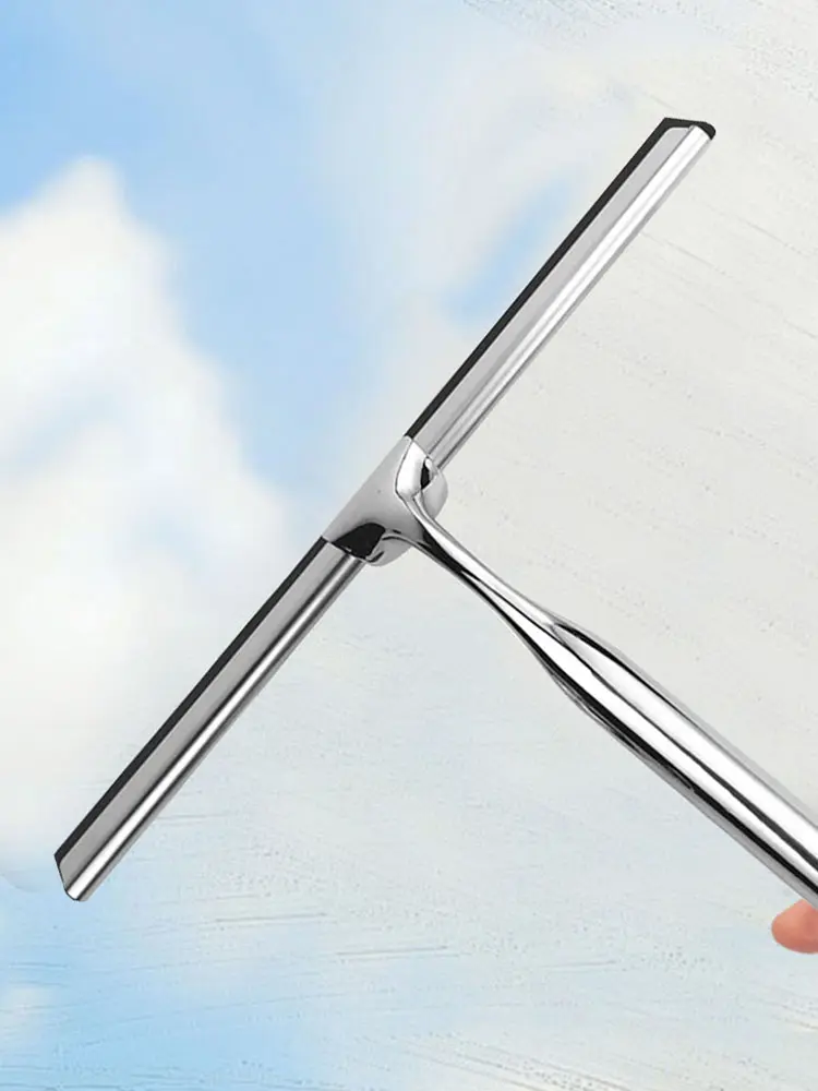 Stainless Steel Shower Squeegee Wiper Brush Multifunctional Shower Mirror Squeegee Corrosion Resistance Household Cleaning Tool