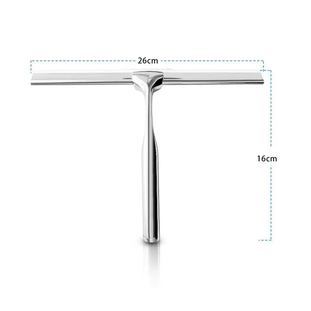 Stainless Steel Shower Squeegee Wiper Brush Multifunctional Shower Mirror Squeegee Corrosion Resistance Household Cleaning Tool