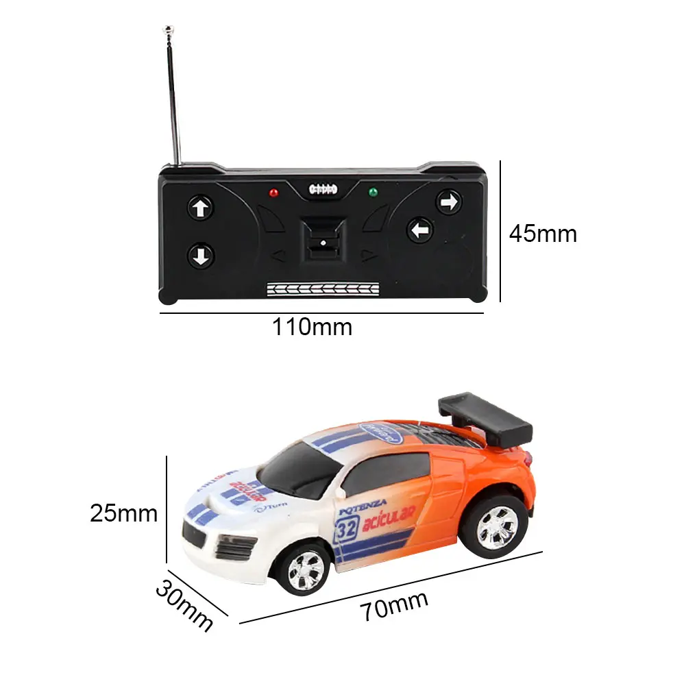Coke Can Remote Control Racing Vehicle Battery Operated Plastic RC Racing Car with Roadblocks RC Racing Drift Car Christmas Gift
