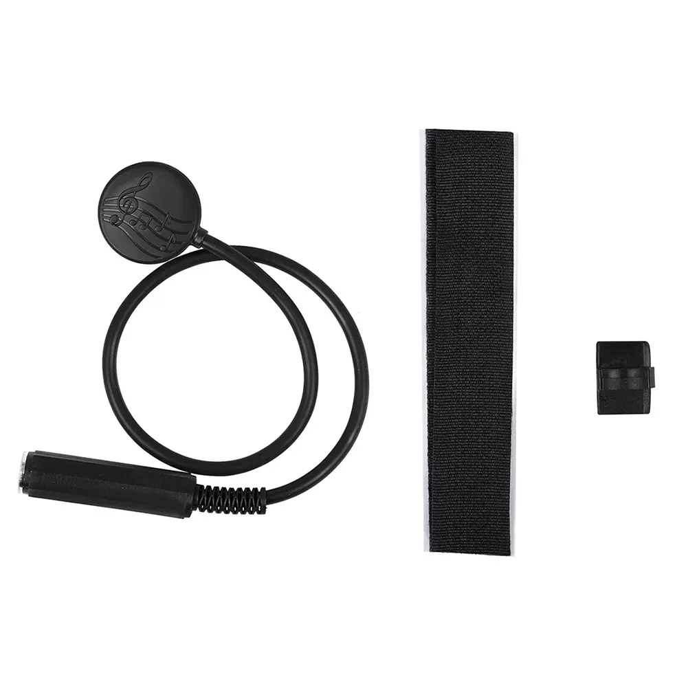 Portable Contact Microphone Pickup Rubber Material Clip-on Vocal Pickup with Buckle General Contact Microphone for Banjo Ukulele