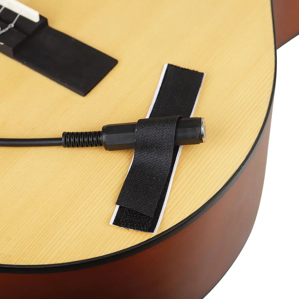 Portable Contact Microphone Pickup Rubber Material Clip-on Vocal Pickup with Buckle General Contact Microphone for Banjo Ukulele