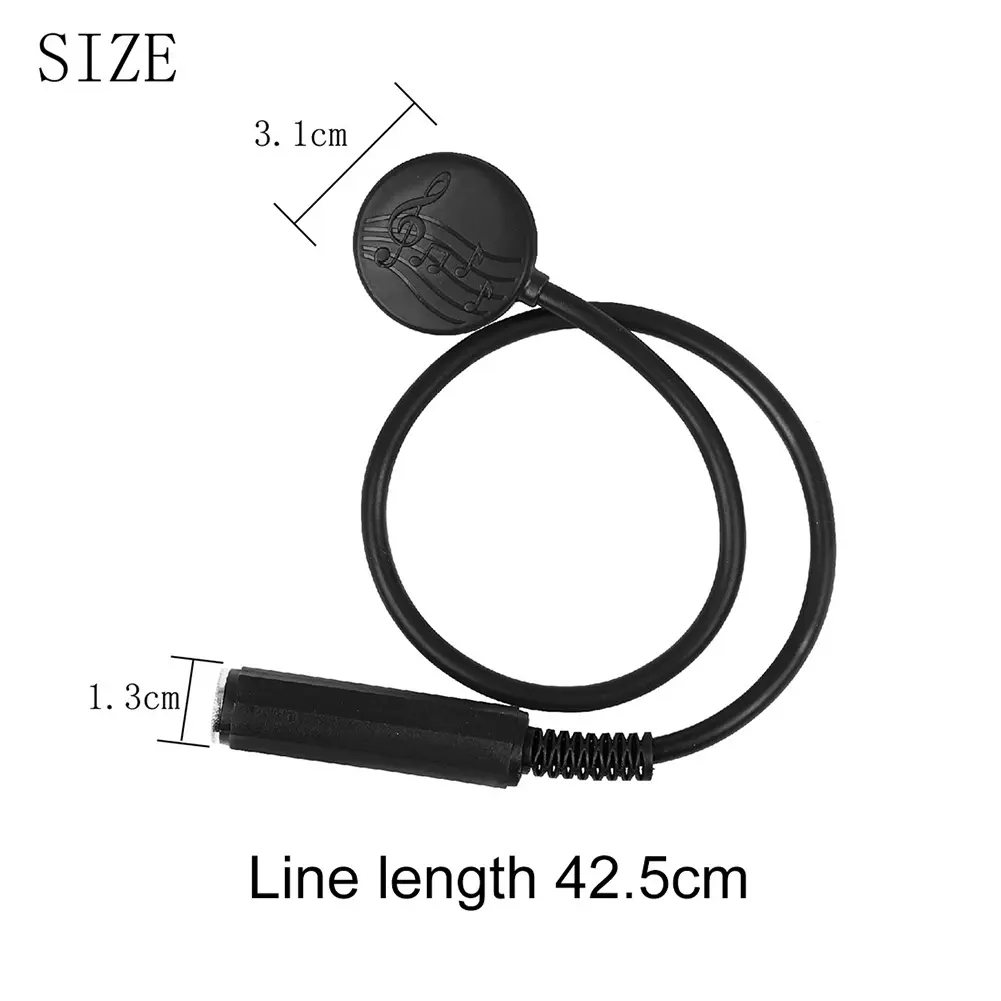 Portable Contact Microphone Pickup Rubber Material Clip-on Vocal Pickup with Buckle General Contact Microphone for Banjo Ukulele