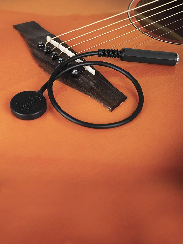 Portable Contact Microphone Pickup Rubber Material Clip-on Vocal Pickup with Buckle General Contact Microphone for Banjo Ukulele