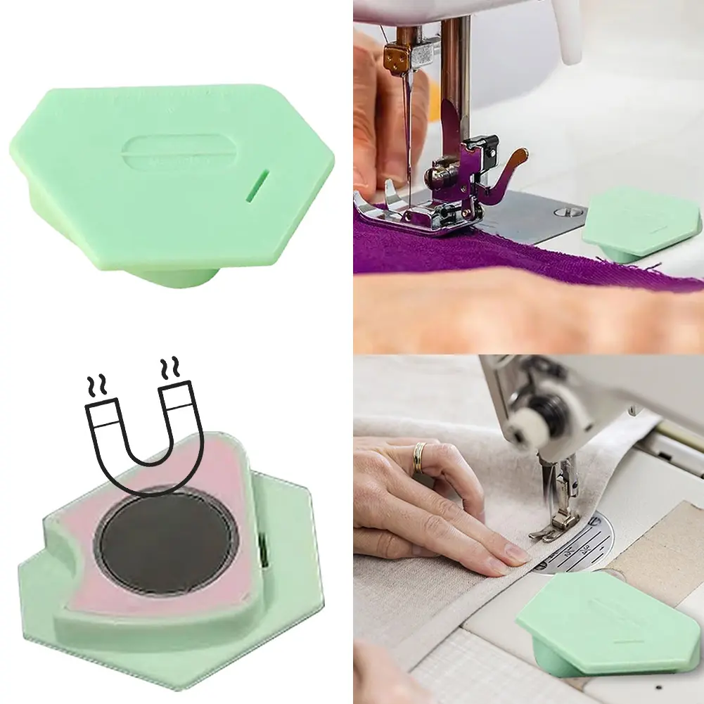 Magnetic Seam Guide Multi-purpose Polygonal Edge Anti-Curling Positioner Magnet Lock Stitcher Sewing Machine Accessories