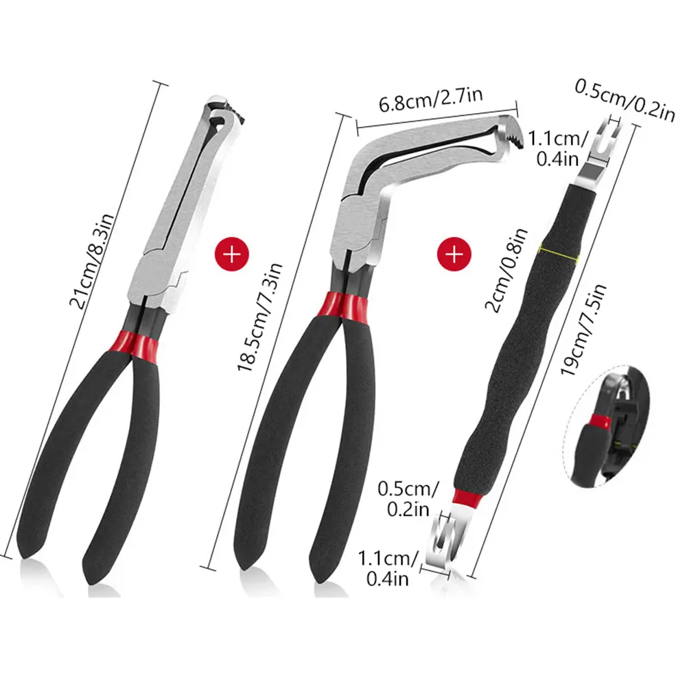 2 PCS Electrical Disconnect Pliers Removal Pliers Fuel Filters Hand Tools Automotive Connectors & Sensors Plug Mechanic Pliers
