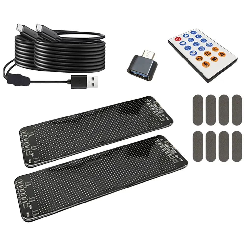 LED Car Dynamic Devil Eye Light Remote Control Car Flexible Display Panel Night Light Bluetooth-Compatible for Store/Bar/Trucks