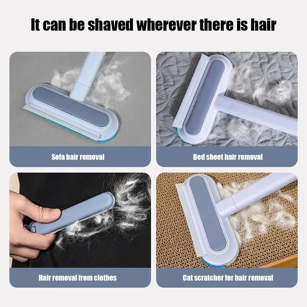 3 in 1 Pet Hair Remover Brush Long Handle Window Cleaning Brush Pet Fur Cleaning Tool Cat Dog Hair Remover Brush Pet Supplies