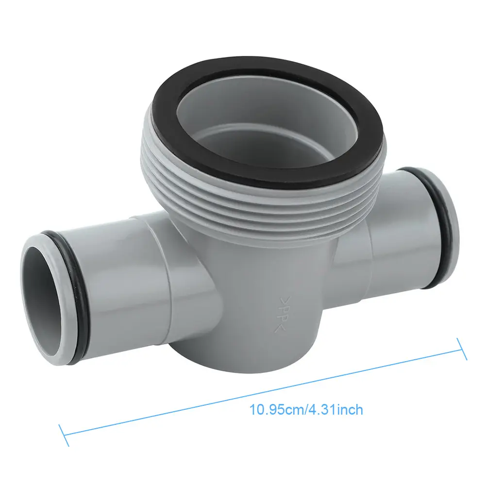 P61408 T Joint Pool Hose Connector 1.5 To 1.25inch 3 Heads T Joint Pool Hose Adapter for Pool Pumps