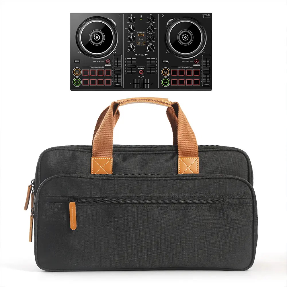 EVA DJ Turntables Protective Case Large Capacity Carrying Storage Bags with PU Handle for Numark Party Mix II/Pioneer DJ DDJ-200