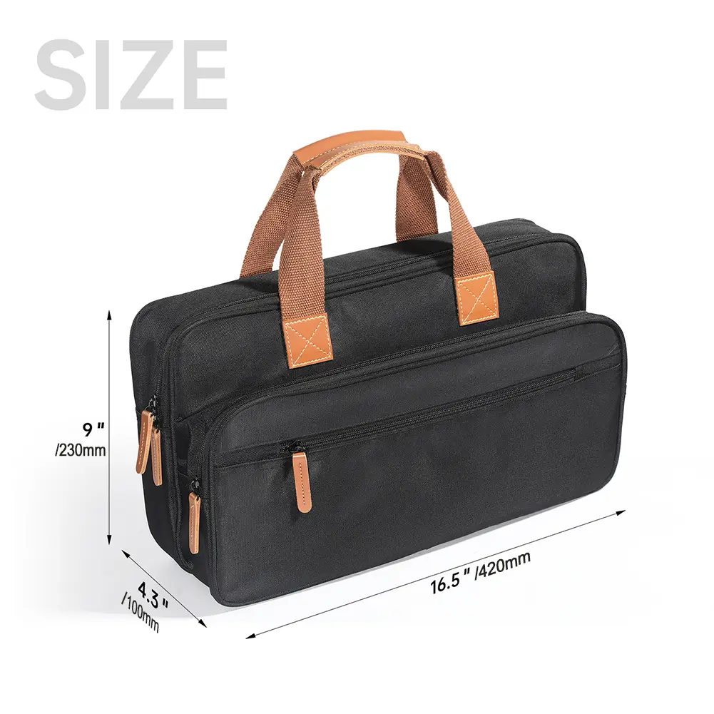 EVA DJ Turntables Protective Case Large Capacity Carrying Storage Bags with PU Handle for Numark Party Mix II/Pioneer DJ DDJ-200