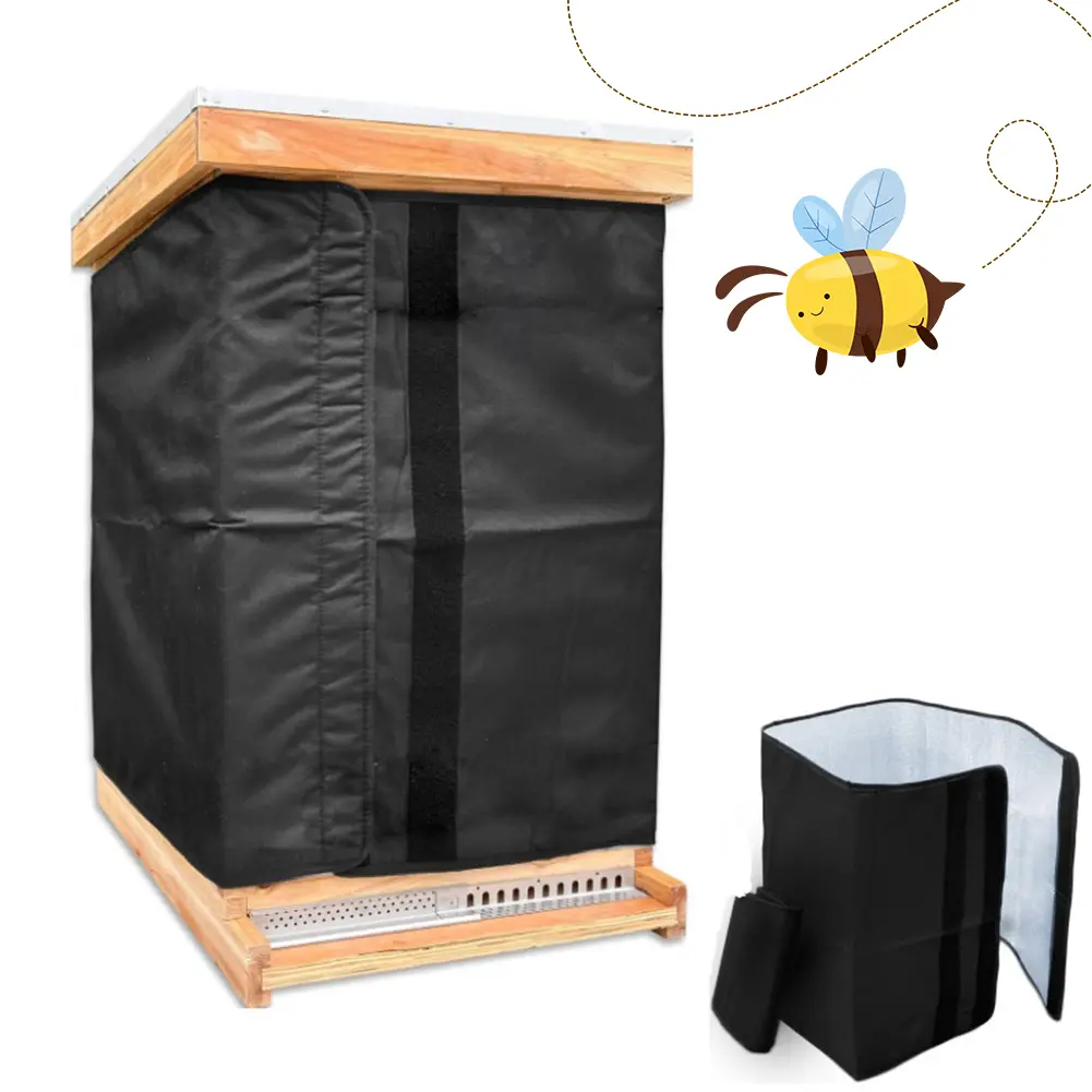 75.2 X 23.5 Inches 600D Oxford Winter Bee Hive Wrap Adjustable Winter Bee Hive Protection Cover Windproof Beekeeping Supplies