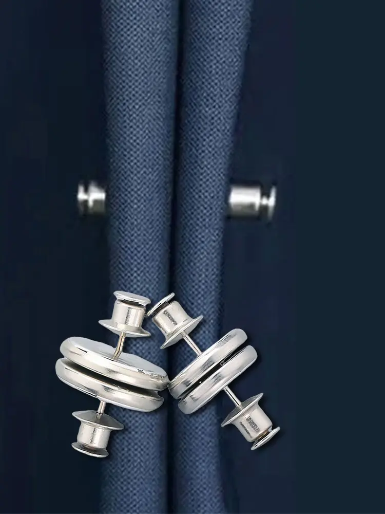 Metal Magnetic Hook Detachable Curtain Close Magnet Buckle Magnet Holdback Button for Bedroom Curtain