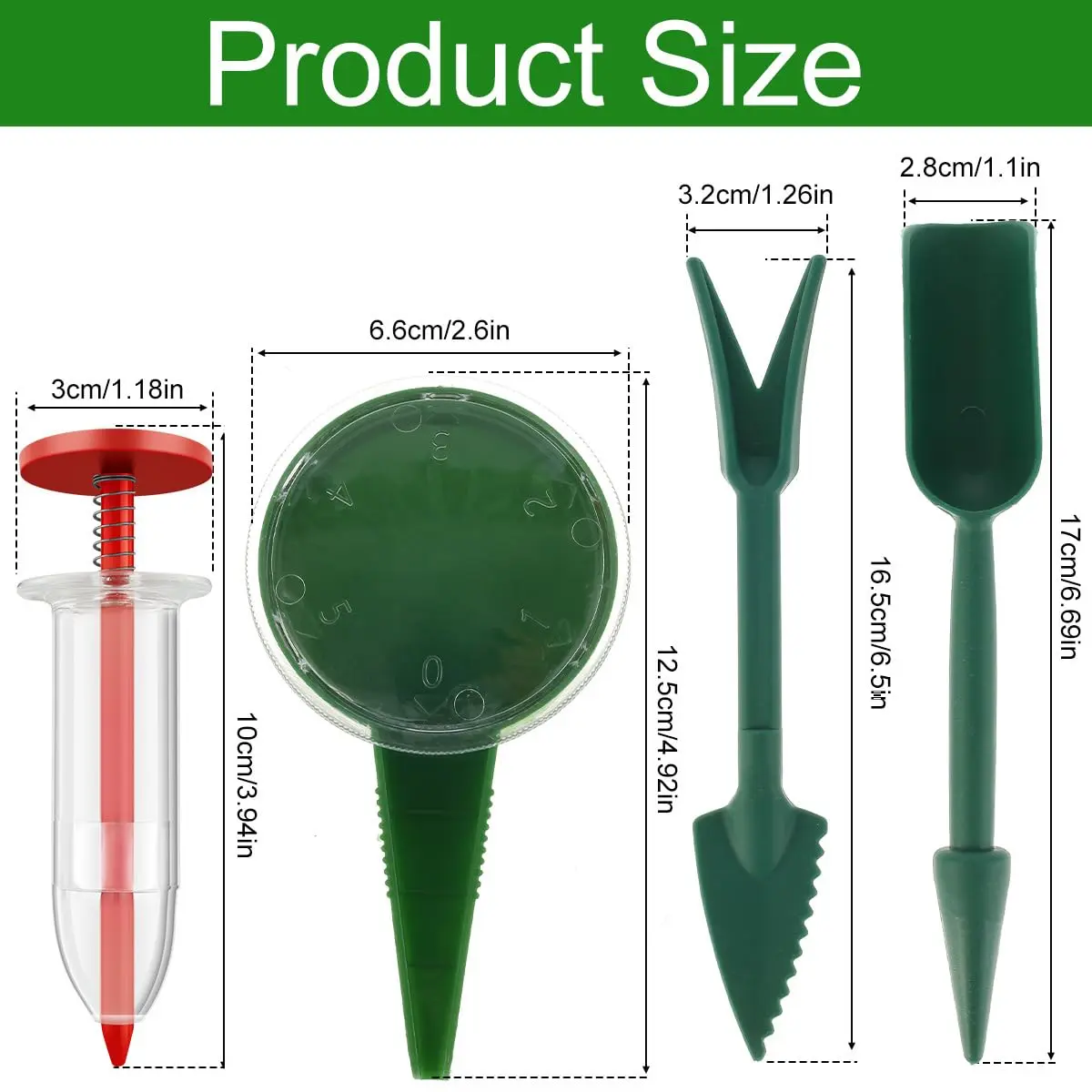 9/1Set Gardening Plastic Mini Seed Spreader Flower Plant Seed Sower with Tools Sowing Helper Manual Sowfor Garden Planting Tool