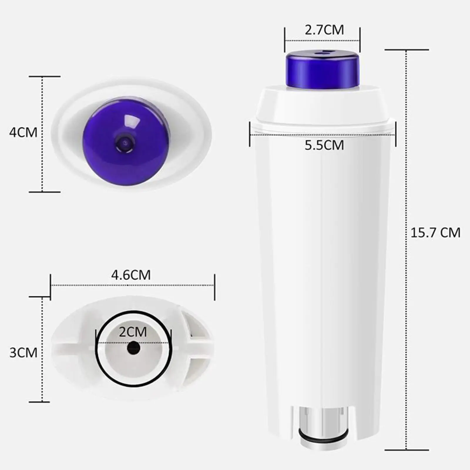 Activated Carbon Water Filter Cartridges Replacement Parts Soft Water Filter Filter Cartridge for Ecam Esam Etam Bco Ec680 Ec800