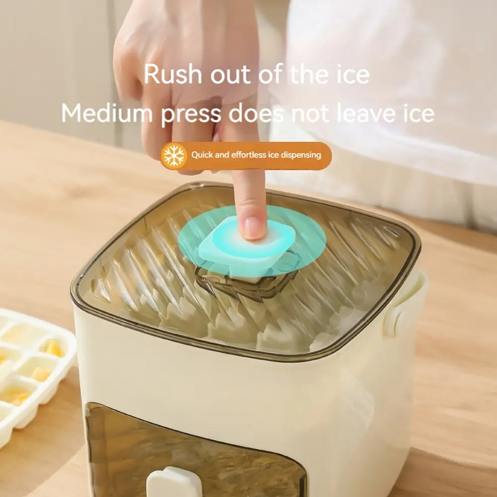 Ice Cubes Tray with Lid and Bin Ice Tray Easy Release Ice Mold for Cocktails Whiskey Sodas