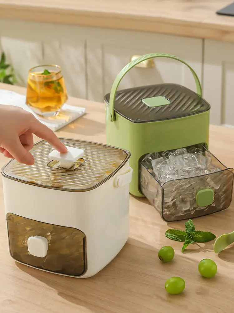 Ice Cubes Tray with Lid and Bin Ice Tray Easy Release Ice Mold for Cocktails Whiskey Sodas