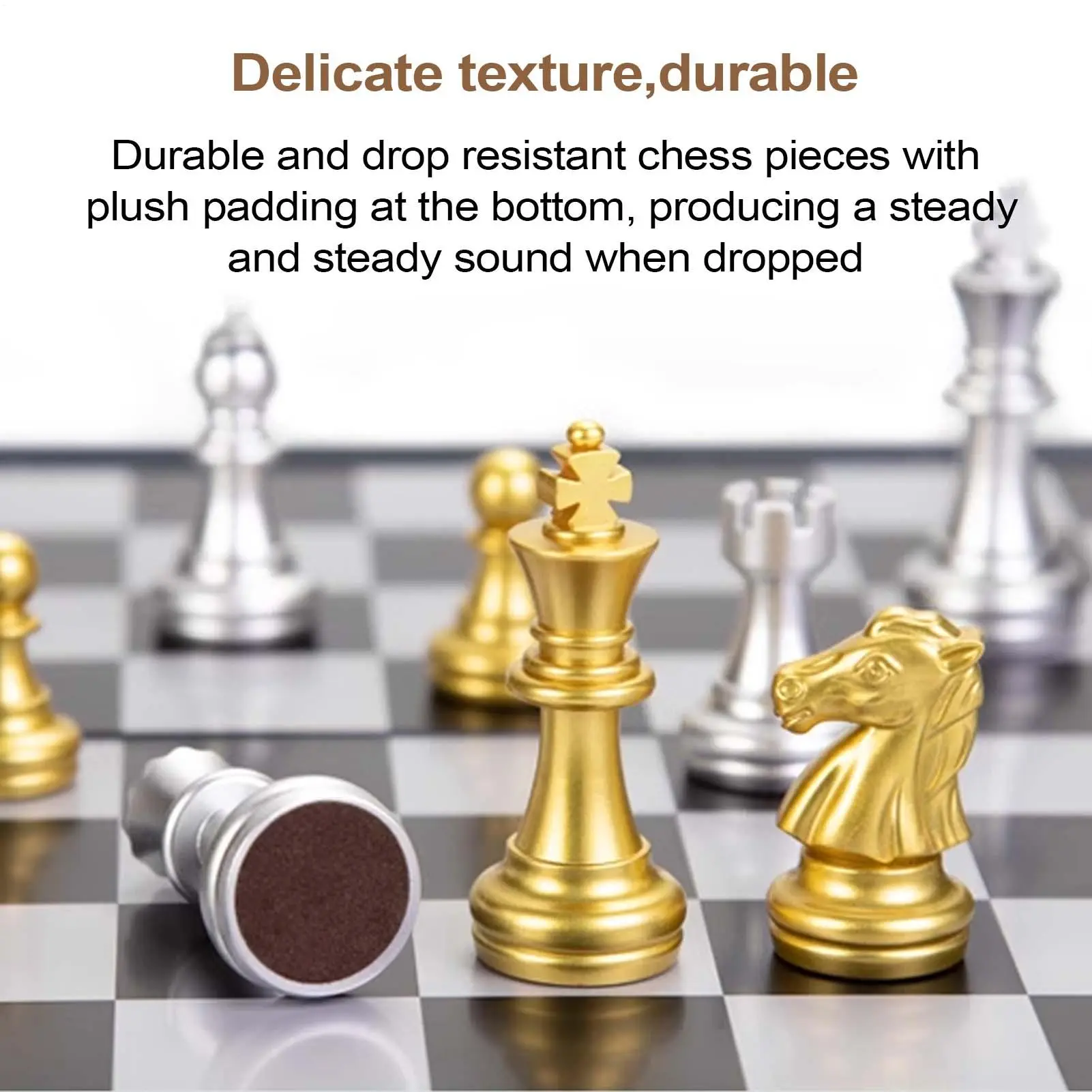 Chess Board Set Magnetic Board Chess Game Set Interactive Logical Thinking Toy Portable Activity For Beginners Teens Students
