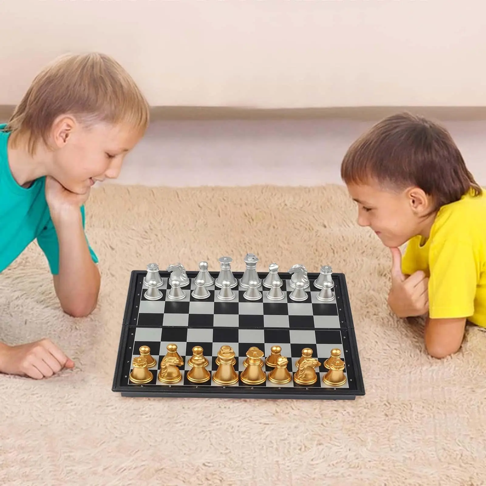 Chess Board Set Magnetic Board Chess Game Set Interactive Logical Thinking Toy Portable Activity For Beginners Teens Students