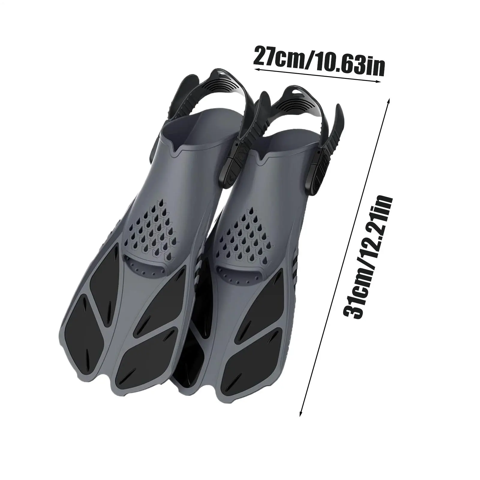 Swim Flippers Training Fins For Adults Adjustable Equipment Flippers For Snorkeling Training Exercise Swimming Diving Women Men