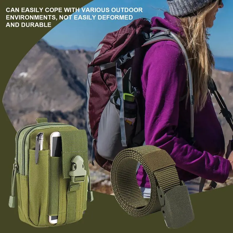 Waist Bag Outdoor Waist Bag Fanny Pack Utility Belt Large Capacity Oxford Phone Case Wallet Pouch With Belt Gadget Pocket For
