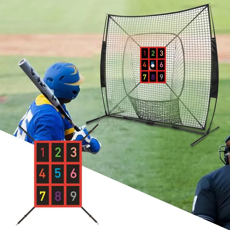 Pitching Net With Strike Zone Pitching Team Training Aid Baseball Net Practice Throwing Hitting Accuracy For Women Men Home