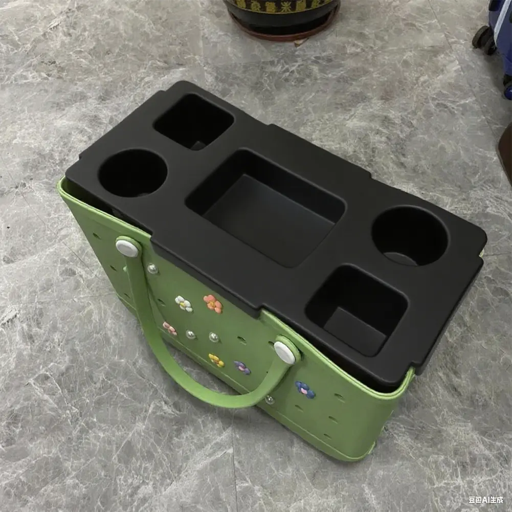 Cup Organizer Holder Waterproof Bag Top Phone Holder Multifunctional Bag Top Storage Tray 5 Compartment for Outdoor Beach