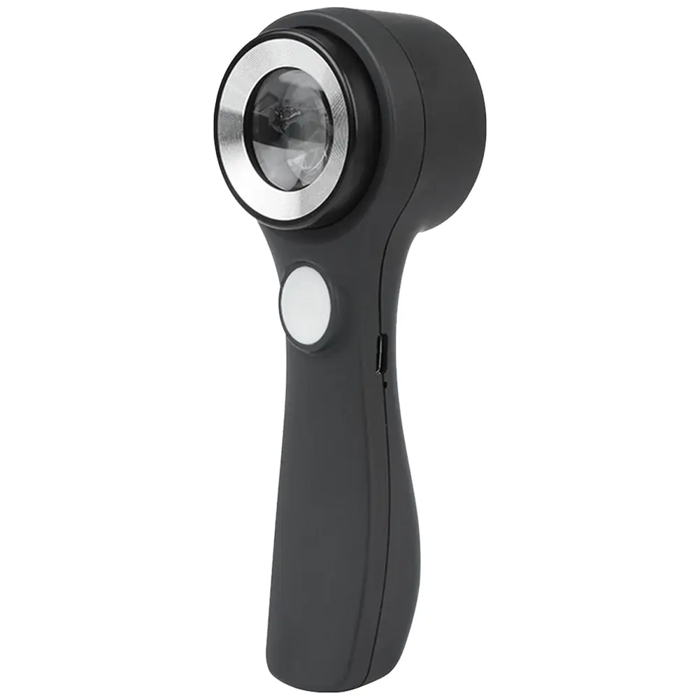 10X Handheld Magnifying Glass with USB Rechargeable LED Light Ideal for Reading Coins Jewelry Appraisal and Sewing Tasks