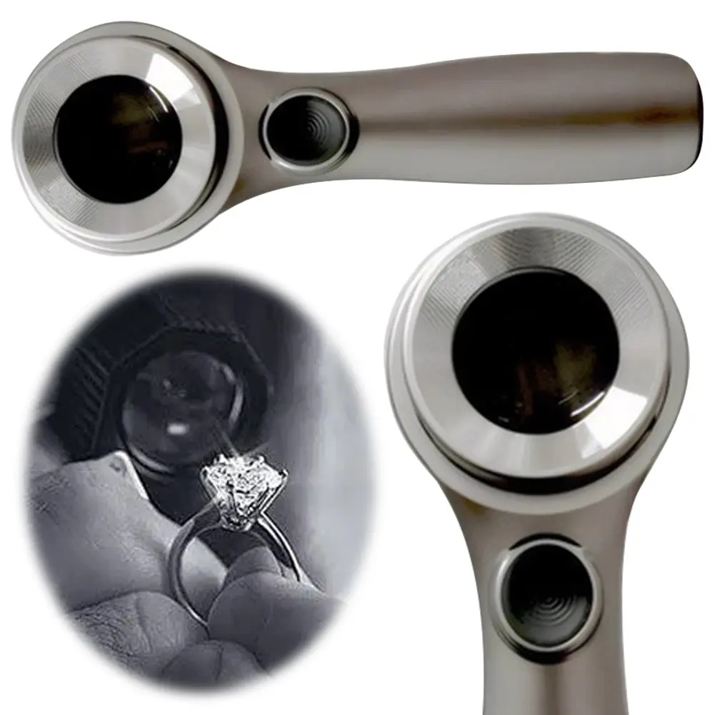 10X Handheld Magnifying Glass with USB Rechargeable LED Light Ideal for Reading Coins Jewelry Appraisal and Sewing Tasks