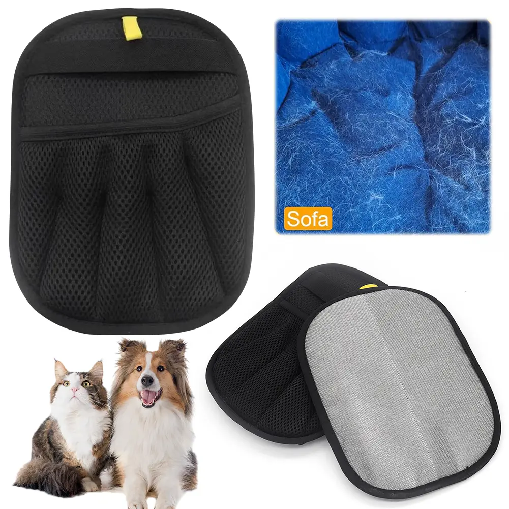 Pet Grooming Gloves Hair Remover Brush Deshedding Brush Glove for Dog Cat Rabbit with Long/Short/Curly Hair