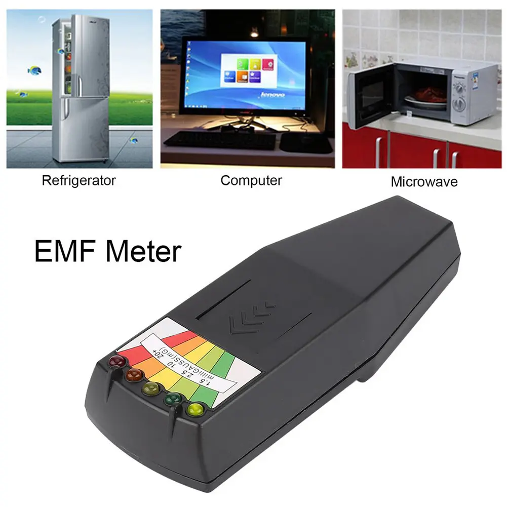 Handheld 5 LED Gauss EMF Meter LCD Digital Electromagnetic Field Radiation Tester  Electric Magnetic Field Dosimeter Detector