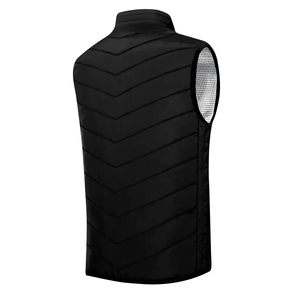 Intelligent Thermal Vest Men Women USB Electric Winter Heated Jacket Zipper 9 Areas Zone for Camping for Sports Hiking Oversized