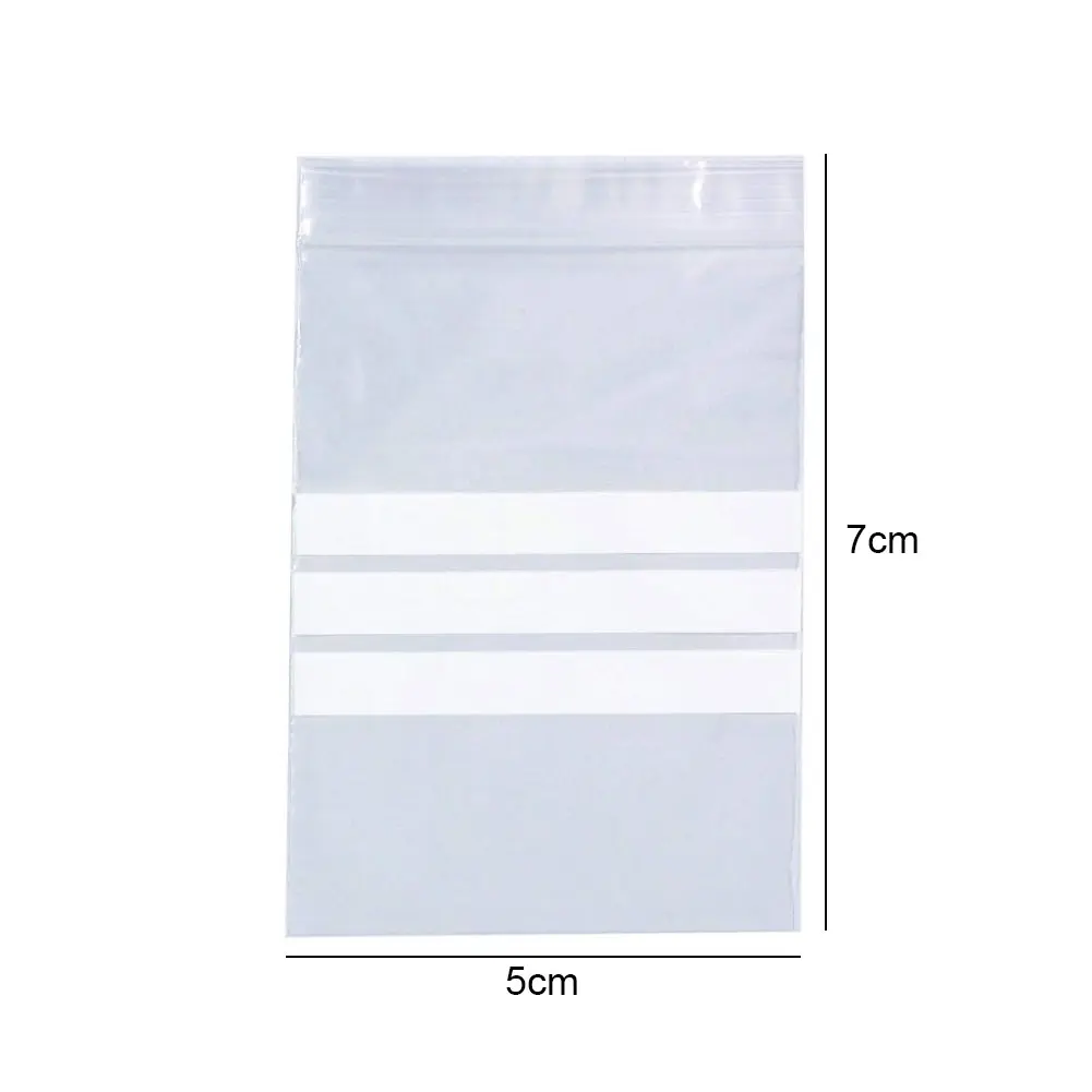 100pcs/lot Bead Storage Organizer Clear Plastic Writable Jewelry Making Bead Gem Storage Reclosable Self Sealing Accessories