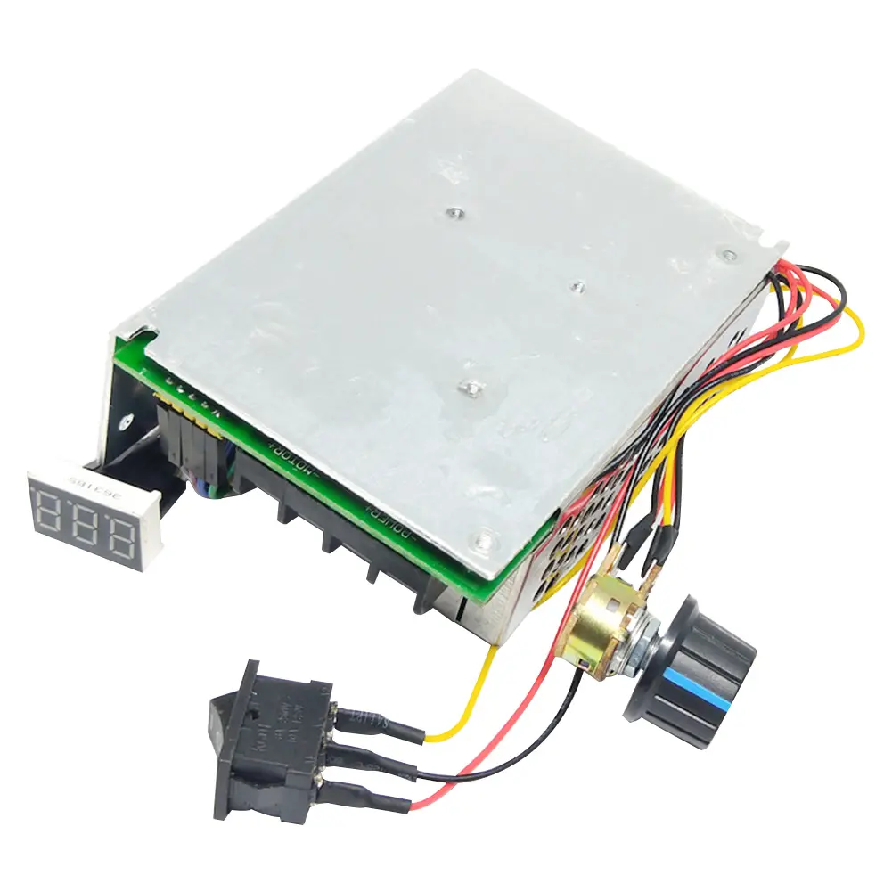 High Performance PWM DC Motor Speed Controller 0 to 100 Percent Input Range DC 10 to 55V Max 60A with Adjustable Potentiometer