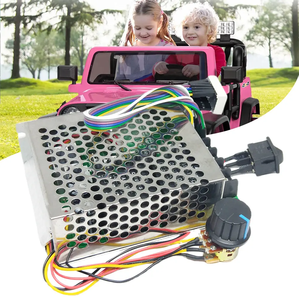 High Performance PWM DC Motor Speed Controller 0 to 100 Percent Input Range DC 10 to 55V Max 60A with Adjustable Potentiometer