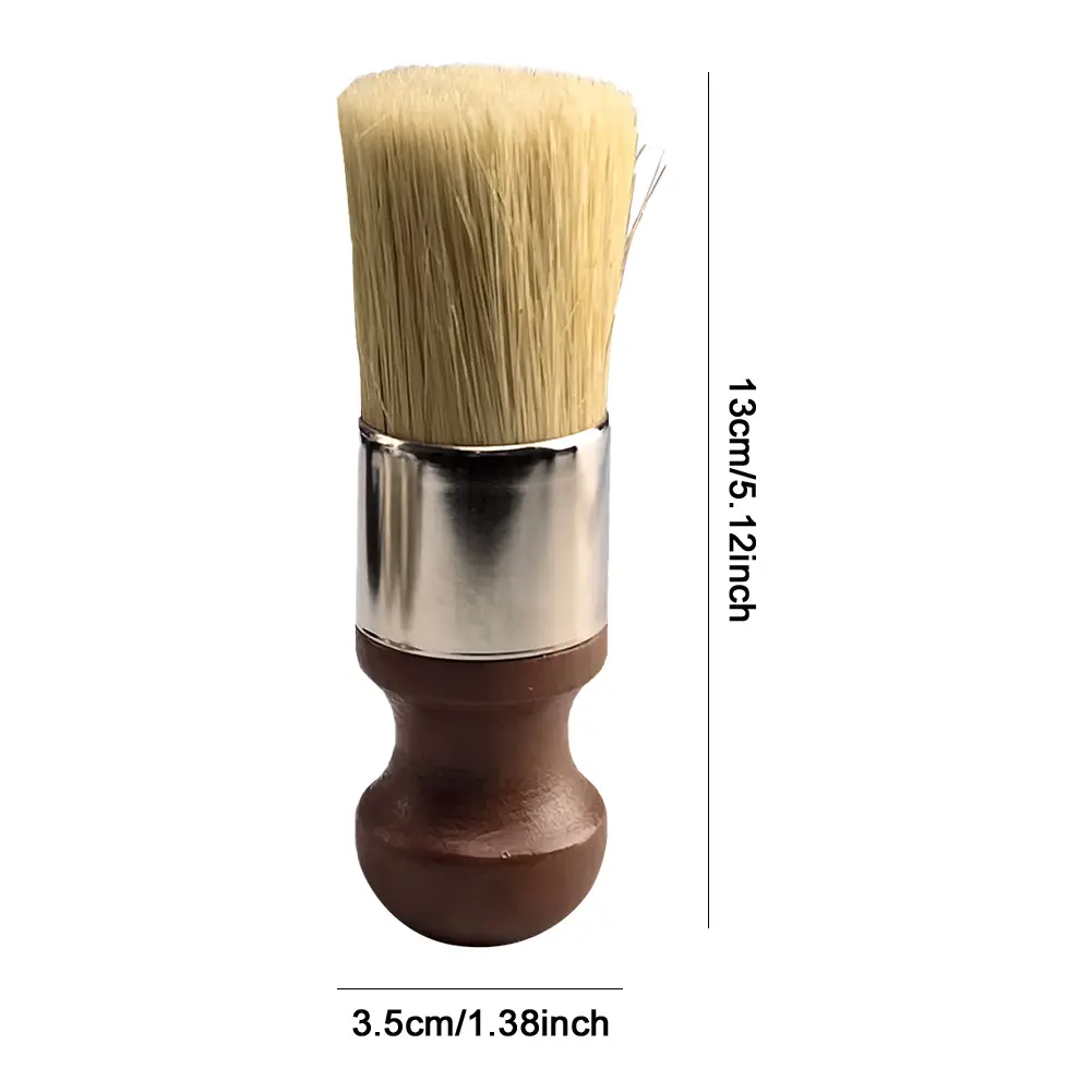 Furniture Salve Brush with Wood Handle Small Furniture Brush Wear Resist Wooden Sofa Repair Brushes for Car Seats Jackets Shoes