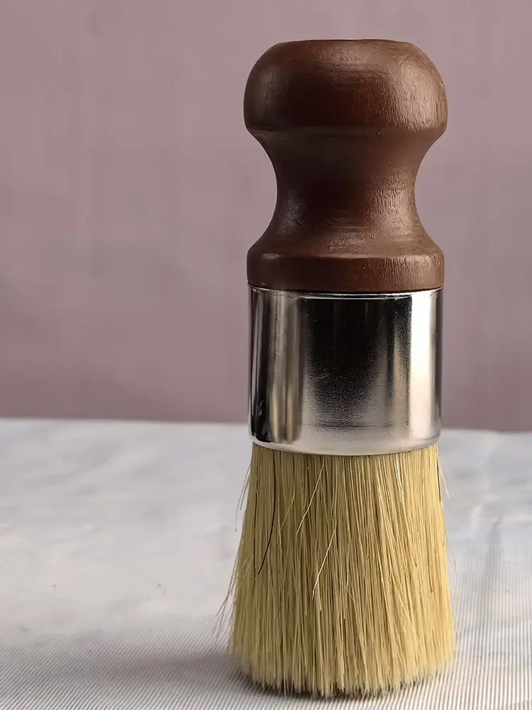 Furniture Salve Brush with Wood Handle Small Furniture Brush Wear Resist Wooden Sofa Repair Brushes for Car Seats Jackets Shoes