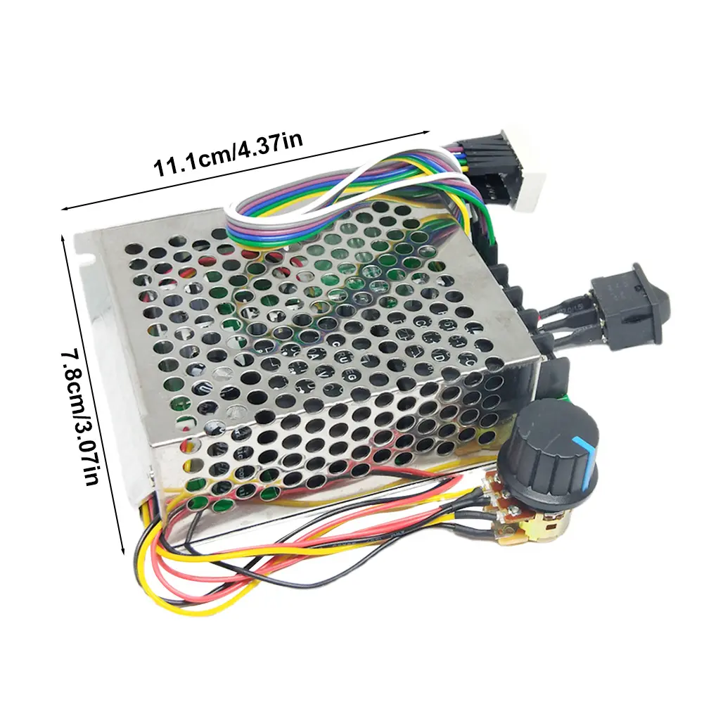 High Performance PWM DC Motor Speed Controller 0 to 100 Percent Input Range DC 10 to 55V Max 60A with Adjustable Potentiometer
