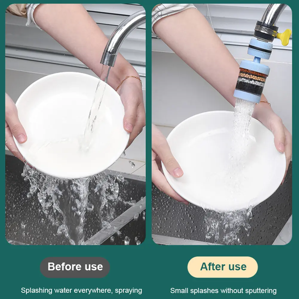 3/2/1pcs Universal Water Filter Anti-splash 360° Rotation Faucet Aerator 6 Layers Splash Nozzle Kitchen Bathroom Mixer Bubbler